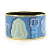 Used HERMES Bracelet Emile TGM Metal 65.5g Blue Multicolor Bangle
