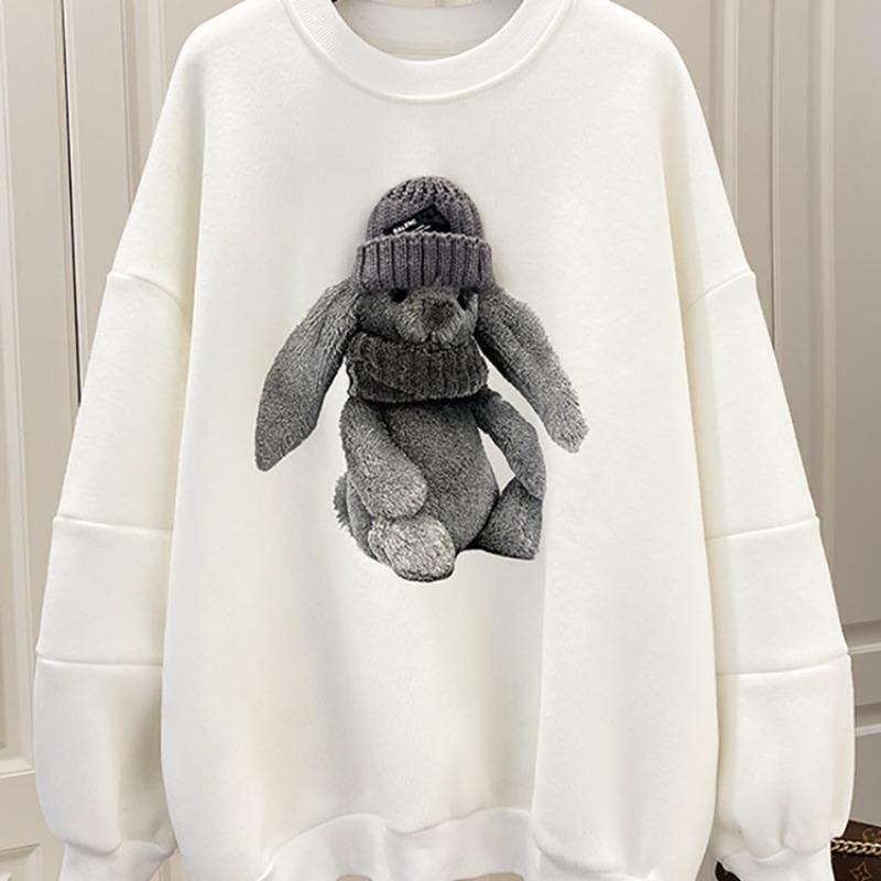 New Loose Casual Sweatshirt Women's Autumn and Winter Three-dimensional Long-sleeved Tops