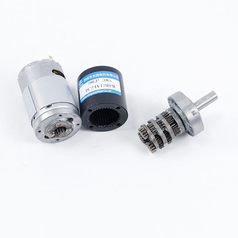 Planetary Gear Mini DC Motor 12V/24V 28mm 385 Low Speed Electric Motor