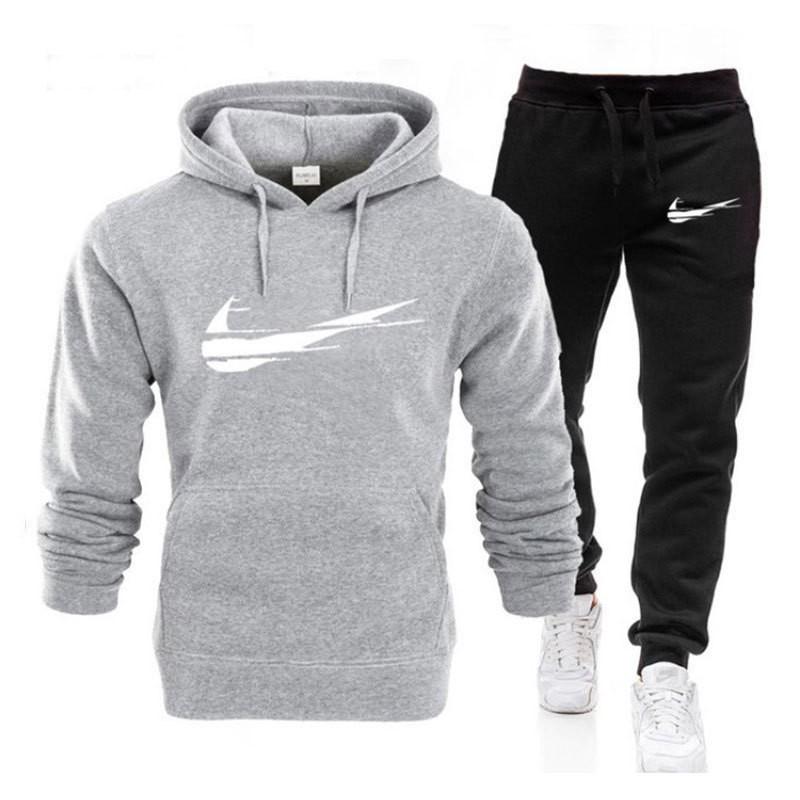 Conjunto de Sudadera Deportiva con Capucha para Hombre y Mujer Manga Larga Chándal Atuendo Atlético Casual
