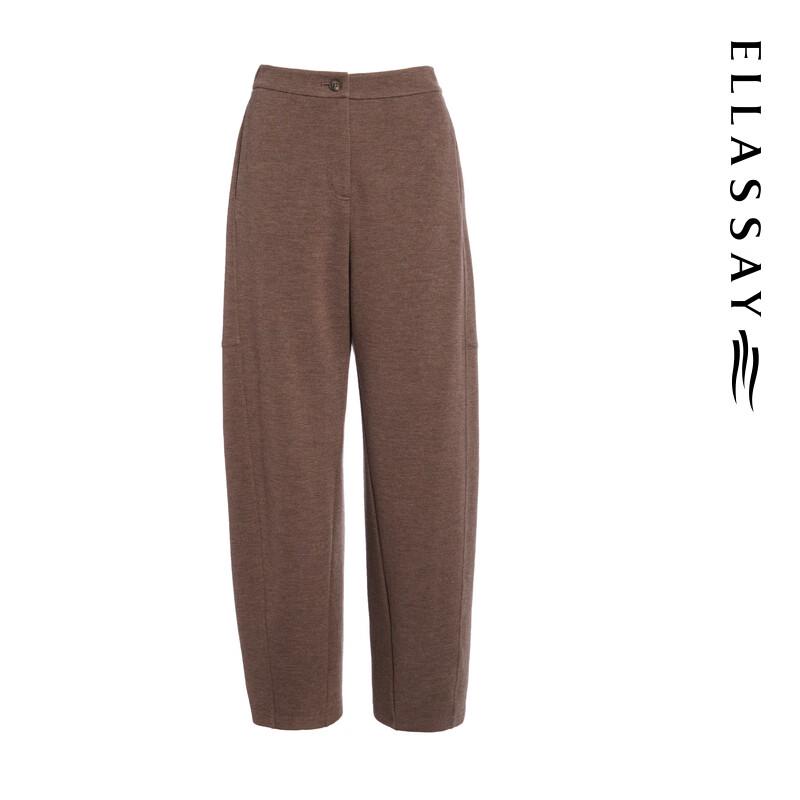 ELLASSAY Women's Wool Blend Draping Straight Leg Casual Pants