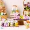 Adorable Purple Wooden Easter Bunny Decoration For Festive Spring Celebrations