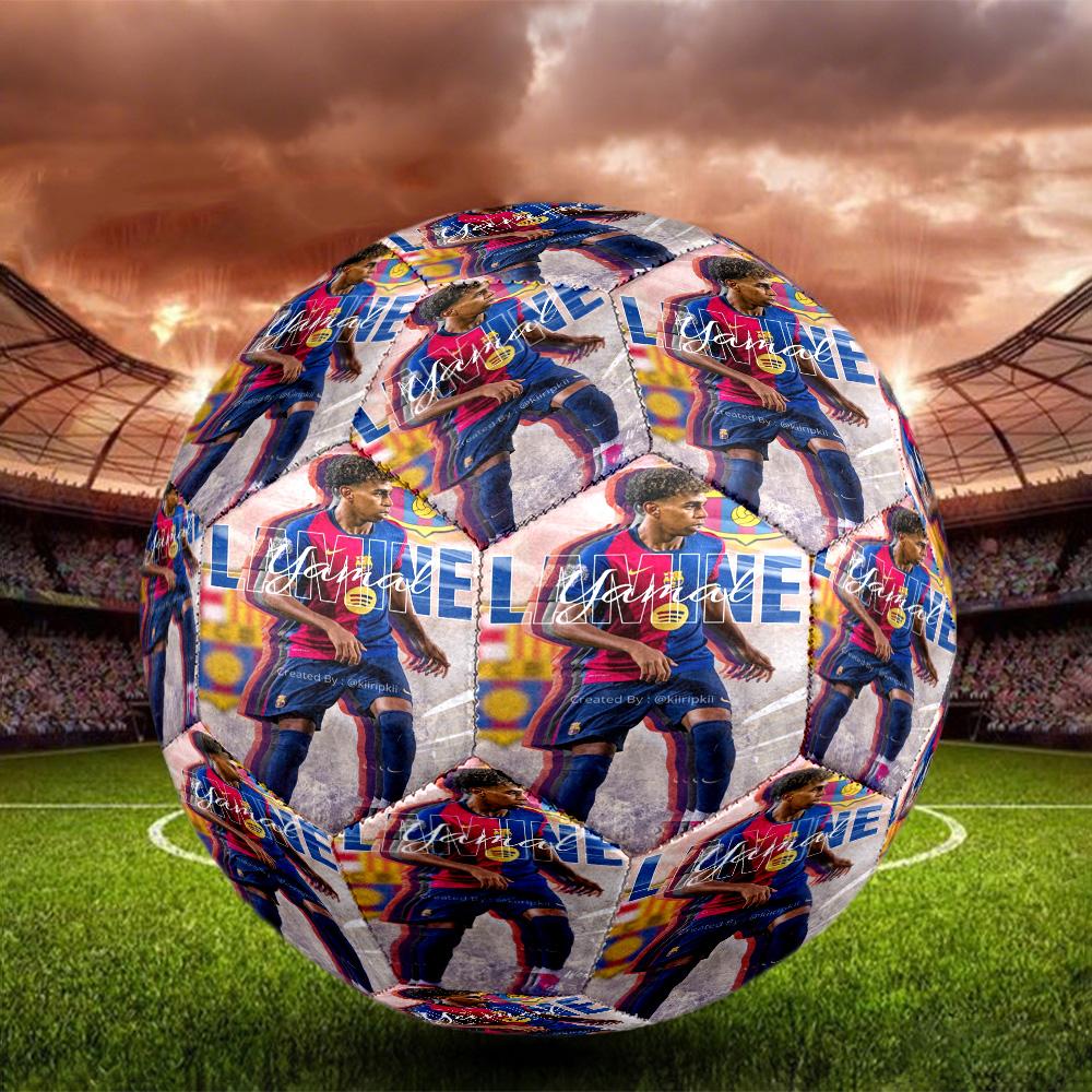 Lamine Yamal 19 Catalan Comet Soccer Legend Size 5 Football Machine-Stitched Indoor/Outdoor Training and Matches for Football Accessories