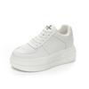 Little white shoes women's new women's shoes versatile shoes  breathable leather thick soles increase height casual board shoes women