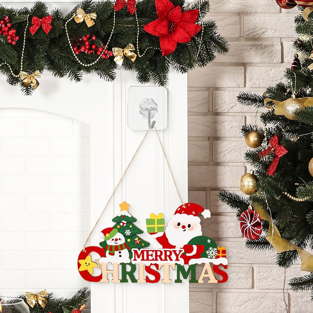 Merry Christmas Lighted Sign Funny Ornament for Festive Party Winter Bedroom Christmas Tree Decoration Xmas Door Hanger