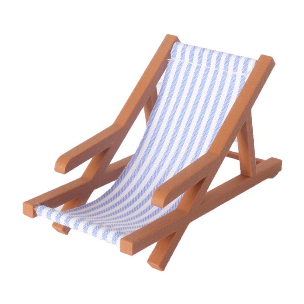 Plastic Foldable Beach Chair Model Mini Doll Summer Vacation Chair For OB11 Doll