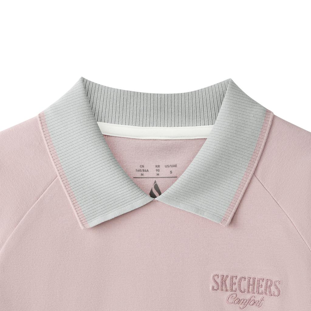 Skechers Color Block Short Sleeve Polo Shirt Women tops L326W004-02J2