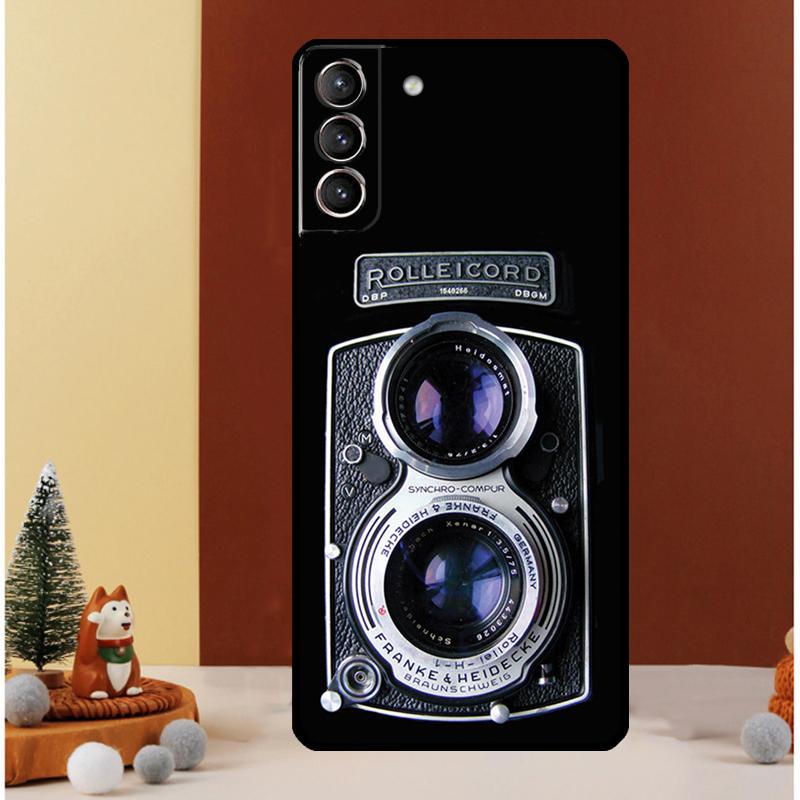 Retro Photo Camera Case For Samsung Galaxy S24 Ultra S23 S22 S21 S20 FE Note 20 S8 S9 S10 Note 10 Plus Cover