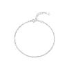 MODIAN 925 Silver Fashion Simple Geometric Beads Link Chain Charm Bracelets For Women Daily Office Fine Jewelry