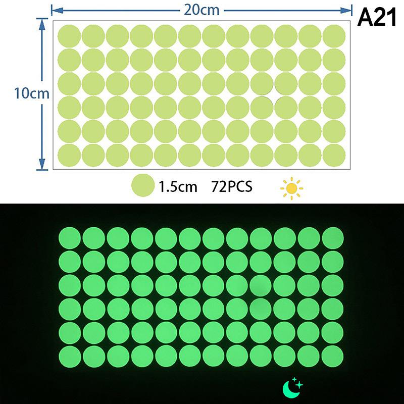 Leuchtende Punkte Aufkleber Abnehmbare Leuchtende Punkt Aufkleber Leuchtende Decken- & Wandaufkleber Wecker Schalter Aufkleber DIY