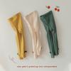 2024 Spring/Summer New Children'S Pantyhose, Girls' Combed Cotton, Lotus Leaf Edge, Nine Point Bow Bottom, Nine Point Socks