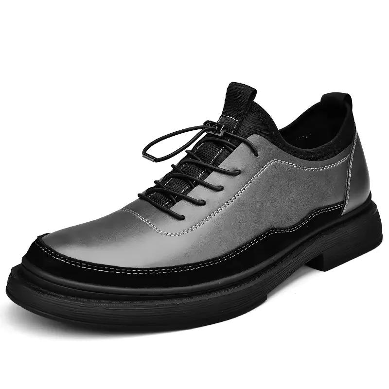 Men's Classic Lace Up Leather Shoes Formal Dress Shoes Derbies