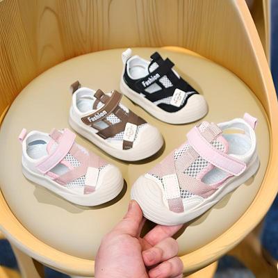 Jungen Sandalen Zehenkappe Anti-Tritt Baby Lauflernschuhe für Kleinkind Mädchen 2025 Sommer Neu Kinder Sportschuhe Koreanischer Stil Weich