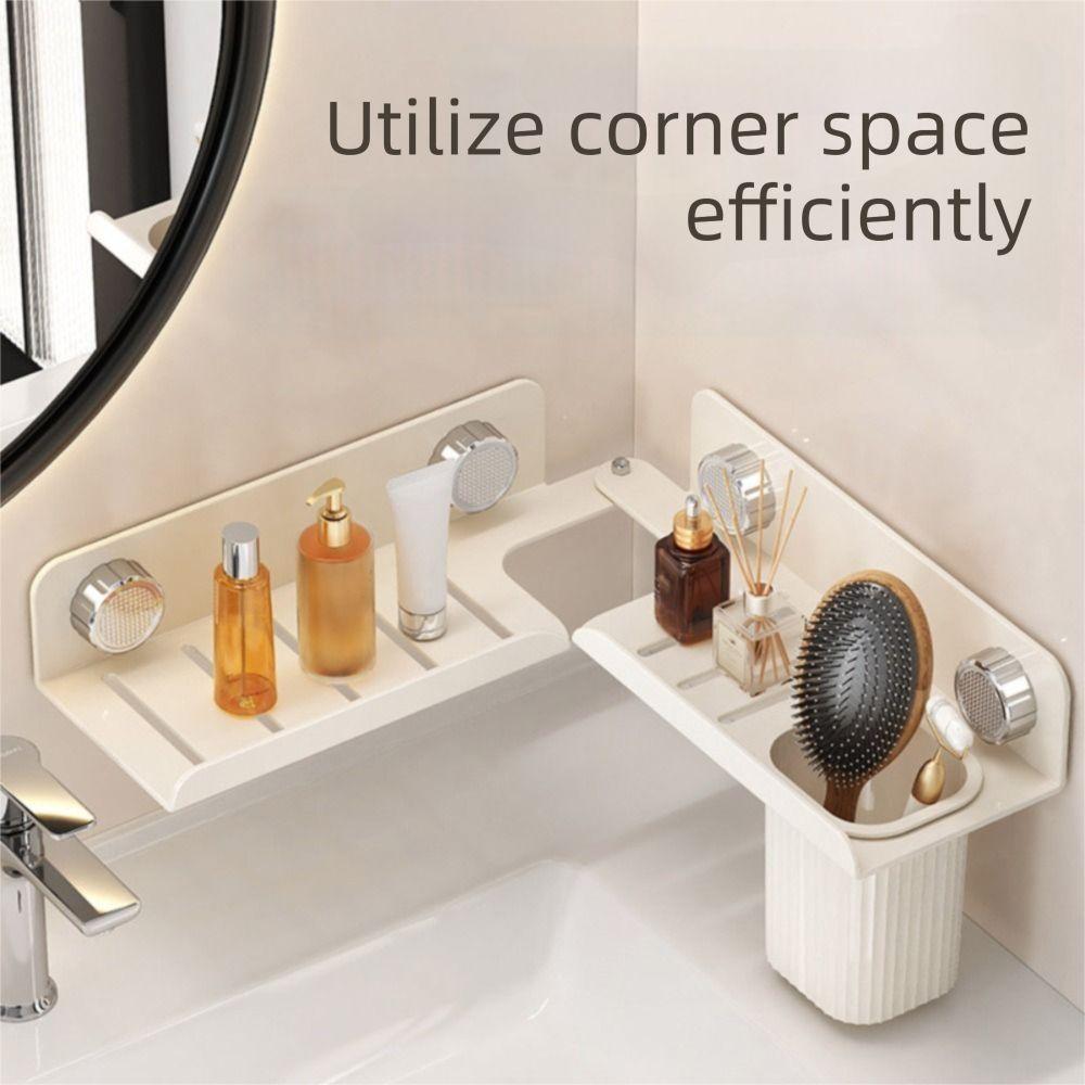 Vertical Bathroom Faucet Storage Rack No-Drilling Sink Counter Storage Rack  Kitchen