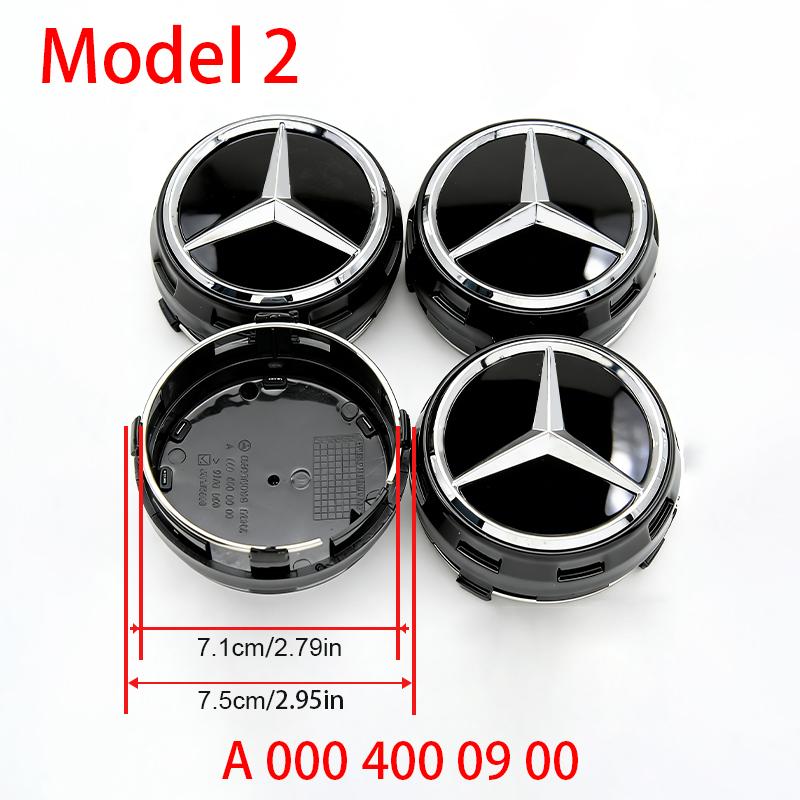 4Pcs 60mm 75mm Car Wheel Center Logo Badge Hub Cap For Mercedes Benz W211 W205 W213 W203 C218 A207 CLA CLS E Class Accessories