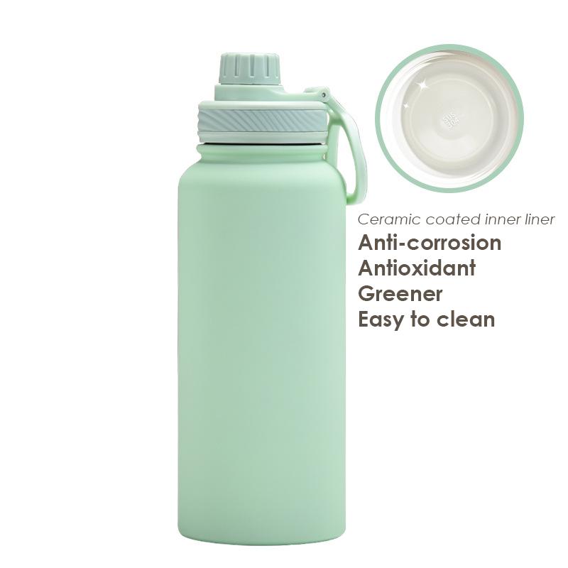 PuraCool Personalisierte Wasserflasche | 1000ml Kundenspezifische Thermosflasche | Keramische Korrosionsschutzbeschichtung Becher