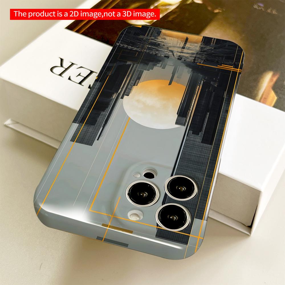 Urban Moonlight Cityscape Phone Case All Inclusive Film Hard Phone Case, Compatible with iPhone 18 Pro Max 17 16 15 14 13 12 11