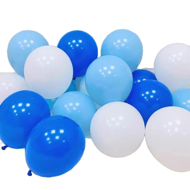 Thickened Blue and Gold Silver Balloons for Birthday and National Day Decorations