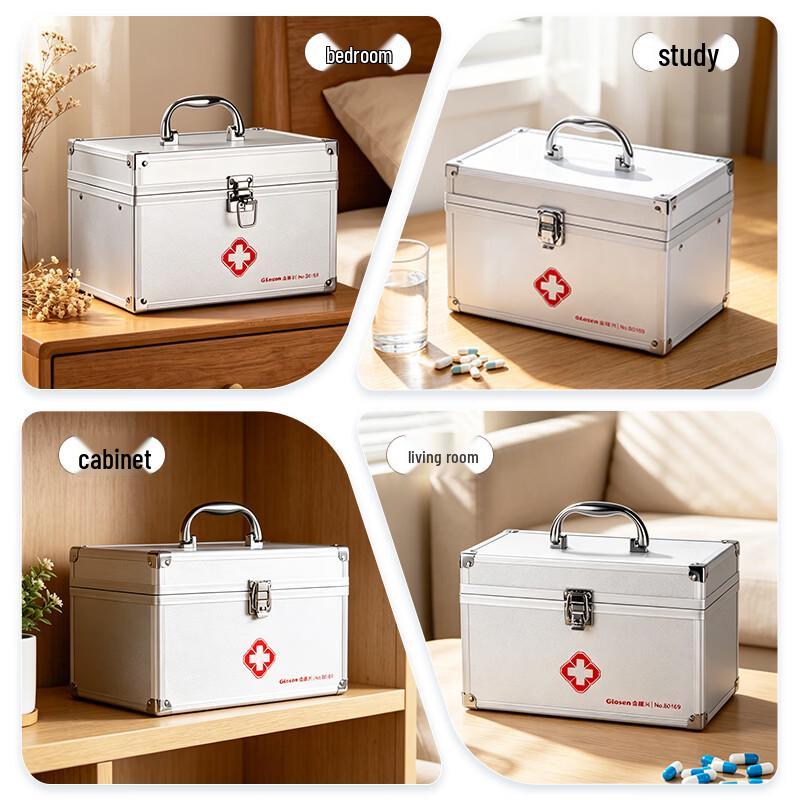 Aluminum Alloy First Aid Medicine Storage Box