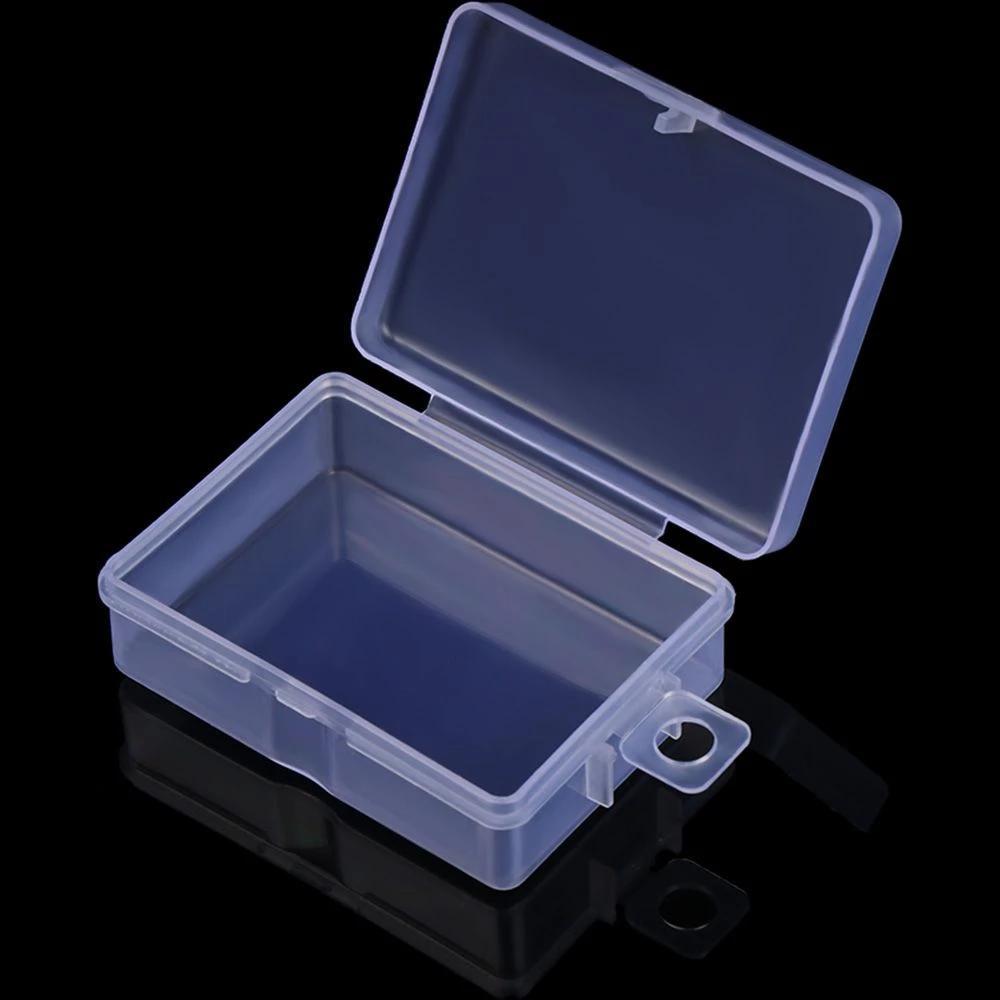 Cutie de plastic Cutie dreptunghiulara Cutie translucida Cutie de ambalare Cutie de depozitare cu capac Cercei Inele margele Organizator de bijuterii