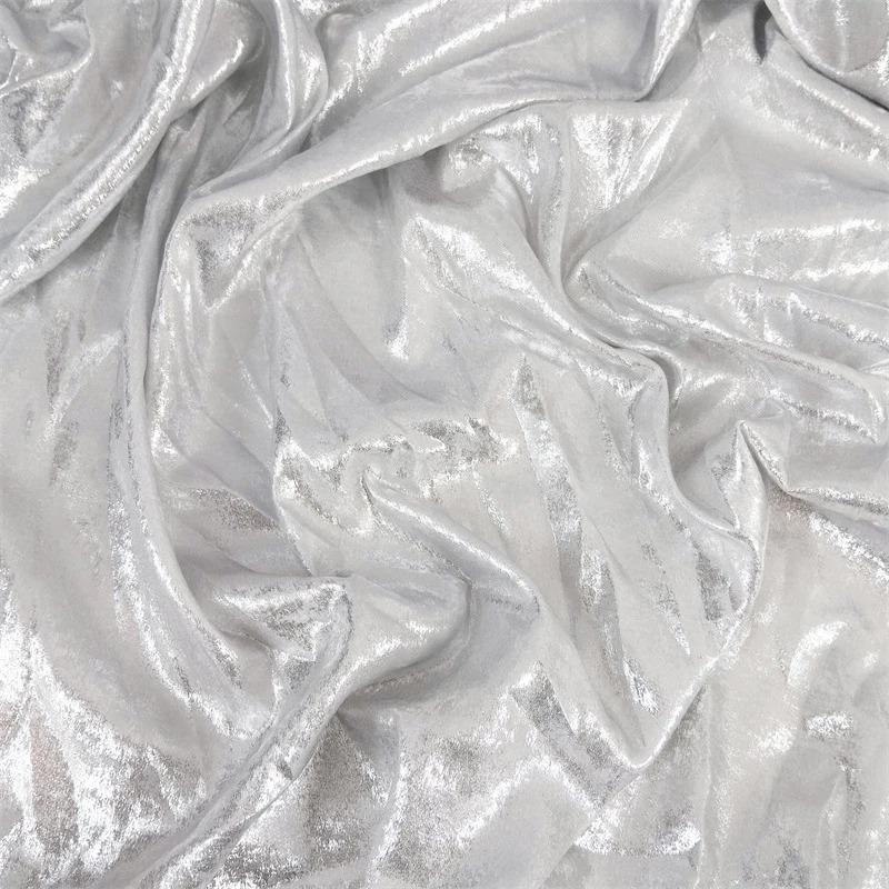 Wide 150cm Shiny Hot Stamping Stretch Luster Fabric For Diy Sewing Wedding Dress Hanfu Upholstery Sofa Curtain Background Cloth
