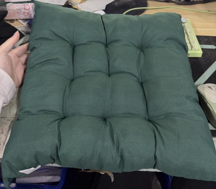 Chair Cushion Round Cotton Upholstery Soft Padded Cushion Pad  Home Or Car One Size зелёный