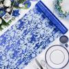 Festive Christmas Table Runner - Hot Stamped Polyester, Multiple Colors Available for Dining Table Decor