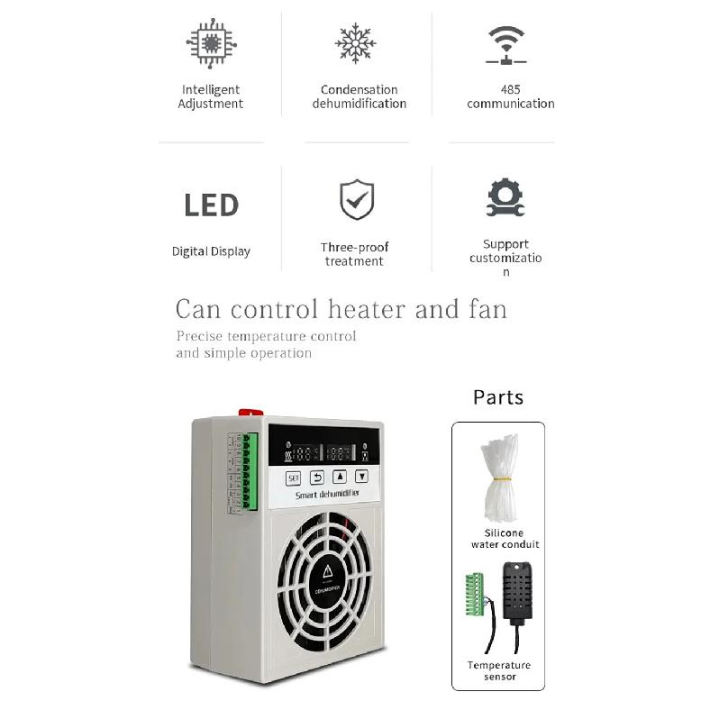 Deumidificatore per Armadio Industriale Controllo Intelligente Igrostato Regolabile Anti Condensa Automatico Deumidificatore ad Aria Secca RS485