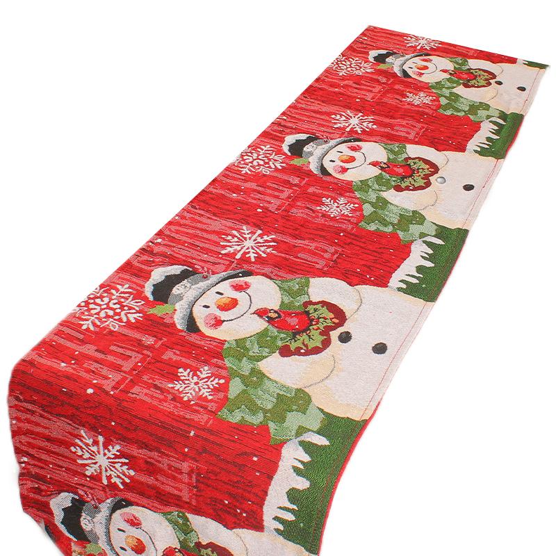 Christmas Table Runner Flag Printing Wear Dirt Resistant Xmas Christmas Table Flag for Christmas Tab