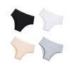 4Pcs/Set Cotton Underwear for Women High Rise Panties Soild Colour Stretch Briefs Ladies Half Cover Briefs Soft Sexy Lingerie