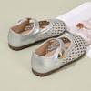 Girls Soft Sole Summer Sandals Closed Toe Breathable Woven Design Adjustable Strap Comfortable Fit Lightweight Shoes for Toddlers and Kids