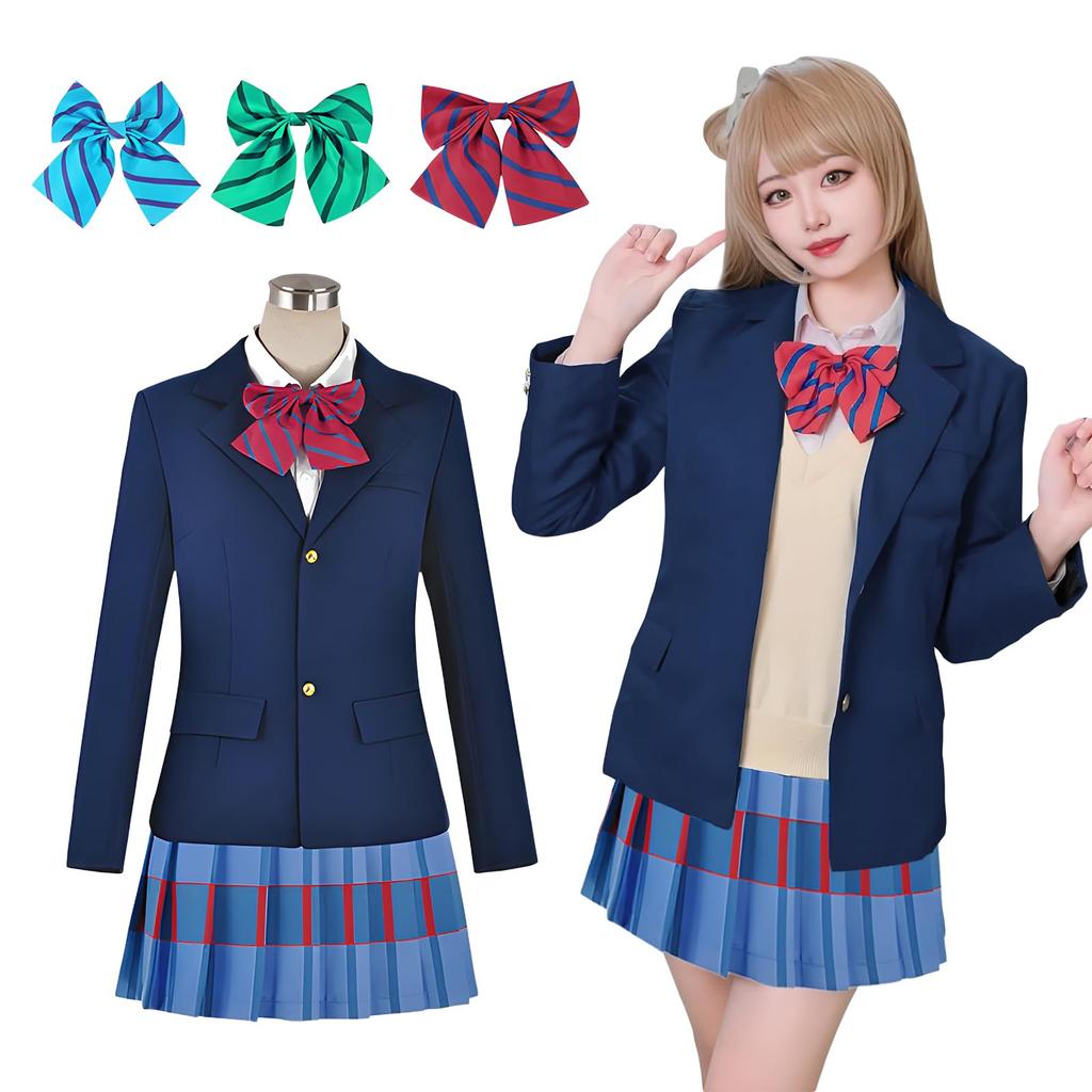 Love National Otonokizaka Academy Uniform with 3 Adult Costume for Cultural and Stage Performances with 3 Size [Excellent Quality] Live! Girls'