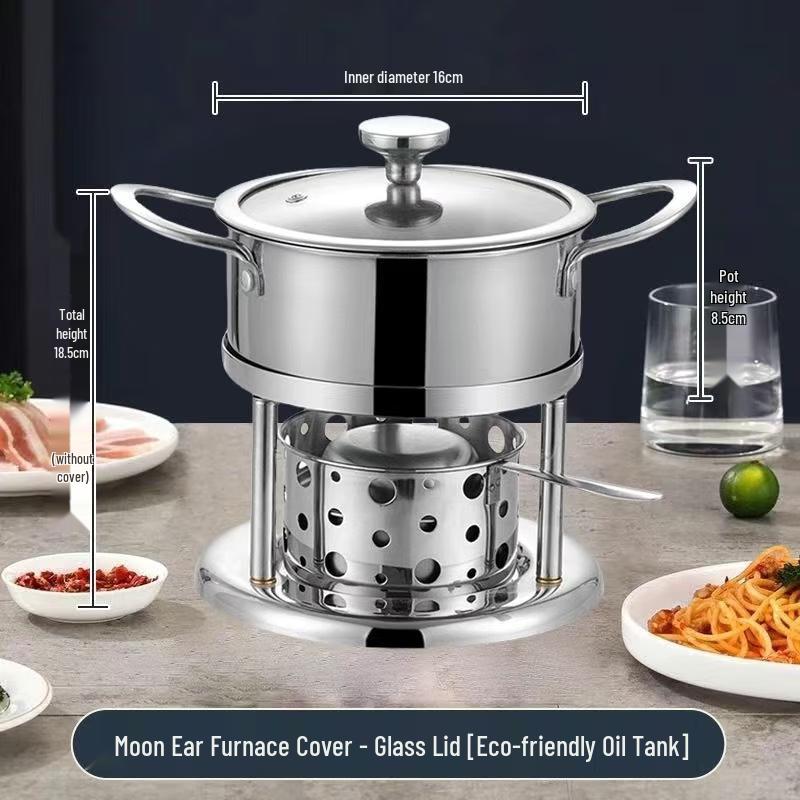 Stainless Steel Personal Alcohol Hot Pot Set