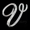 Versatile Rhinestone Alphabet Brooch: Men's Metal Lapel Pin Badge