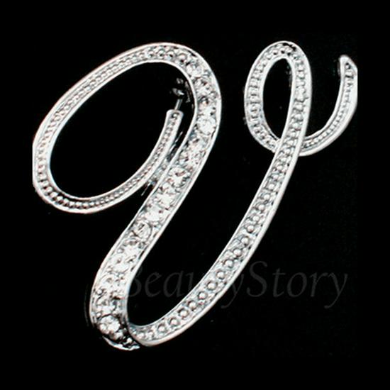Versatile Rhinestone Alphabet Brooch: Men's Metal Lapel Pin Badge