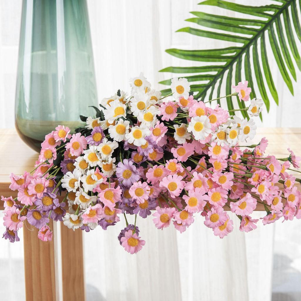 INS Style 15-Head PE Foam Daisy Fake Flowers for Home Wedding Decor