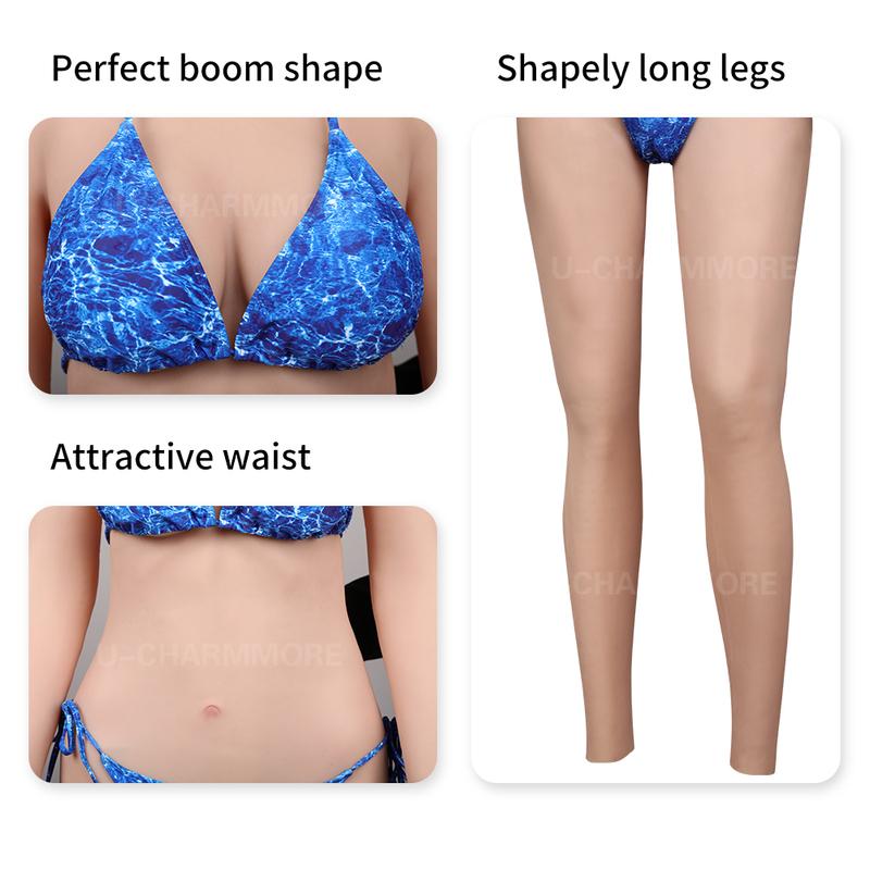 Body din silicon fără ulei Sâni realisti Bust Sâni falși Pentru travestit Cosplay Transgender Drag Queen U-CHARMMORE
