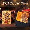 New 2027 Tai Sui Card Feng Shui Prayer Gold Card Exorcism Protection Gift Safe Bring In Wealth And Treasure