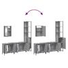 4 piece bathroom furniture set grey Sonoma particleboard