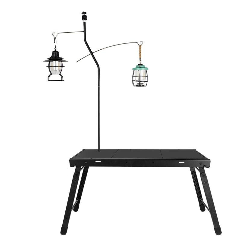 Regulable Height Camping Lamp Poles Light weight Outdoor Hanging Lamp Stand for Hiking Fishing Backpacking