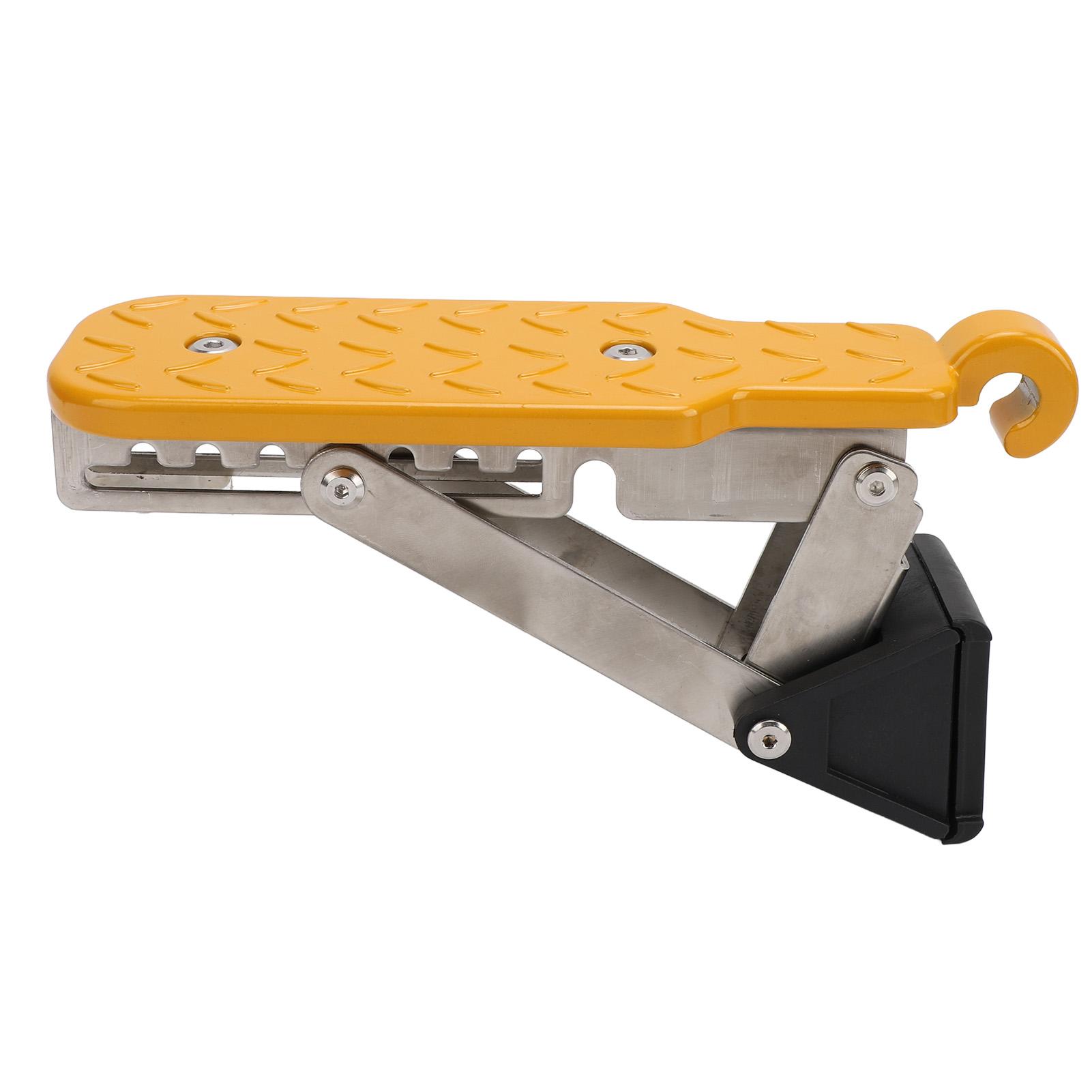 

Foldable Car Door Step Stand Pedal High Stability Orange Both Feet Stand Pedal with Towel for SUV