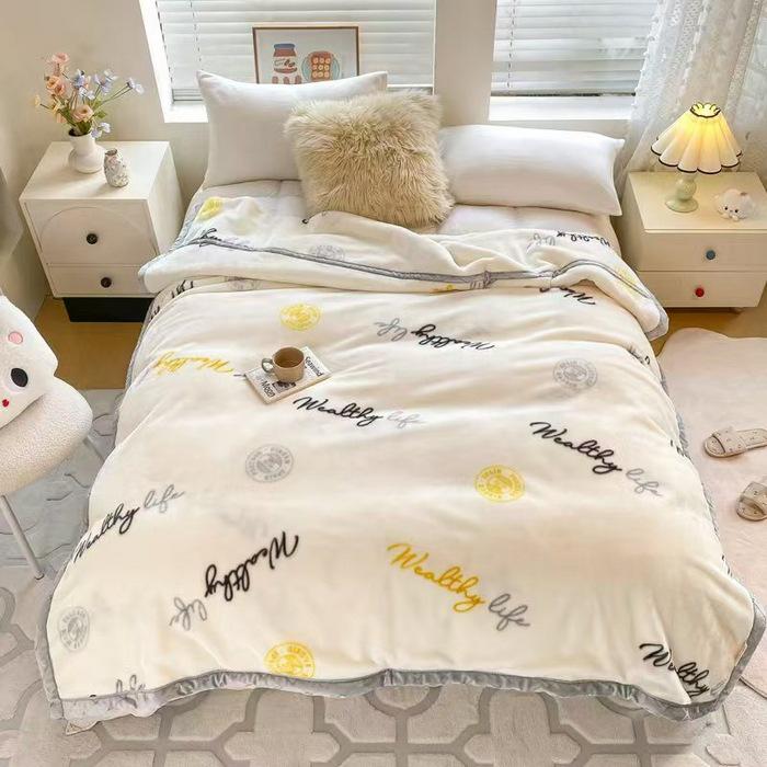 Double-Layer Thickened Raschel Blanket for Adults and Children