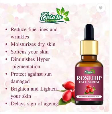 Cesaro Organics Radiant Glow Šípkové sérum na obličej, balení 2 ks (15 ml x 2)