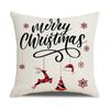 Red Plaid Christmas Linen Pillow Cover New Home Sofa Cushion Cover Cushion Cover