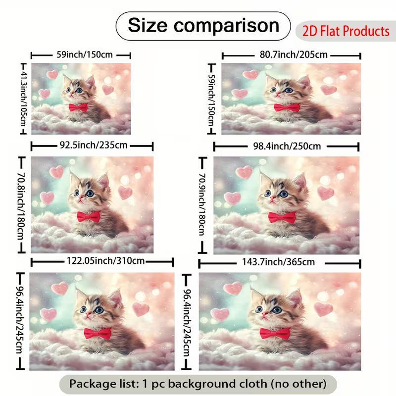 

2D Dreamy Pink Cloud Kitten Background Banner for Photo Shoot 47.2x31.5inch/120*80cm