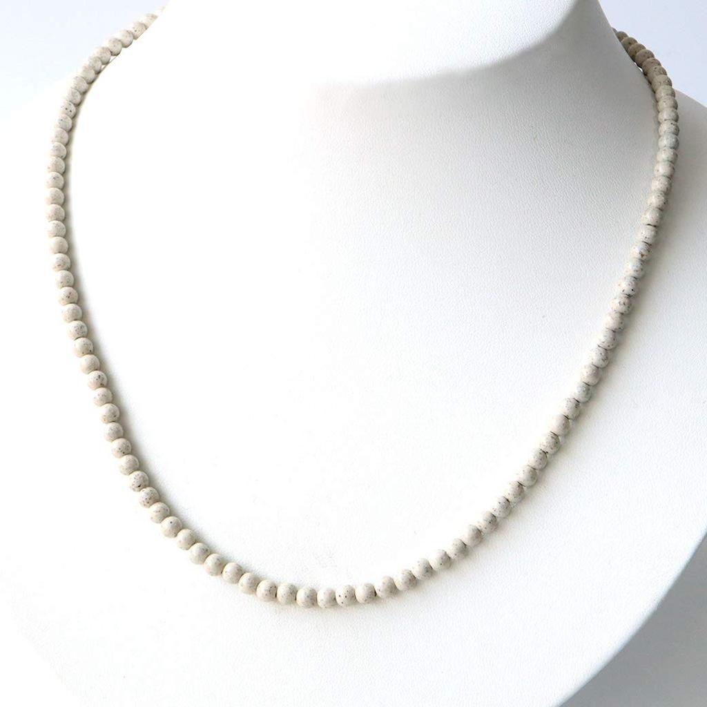 [GOLD STONE] Hokutolite Necklace 4mm, 40cm Length, Taiwanese Origin, Negative Ion Tested, Genuine Radium