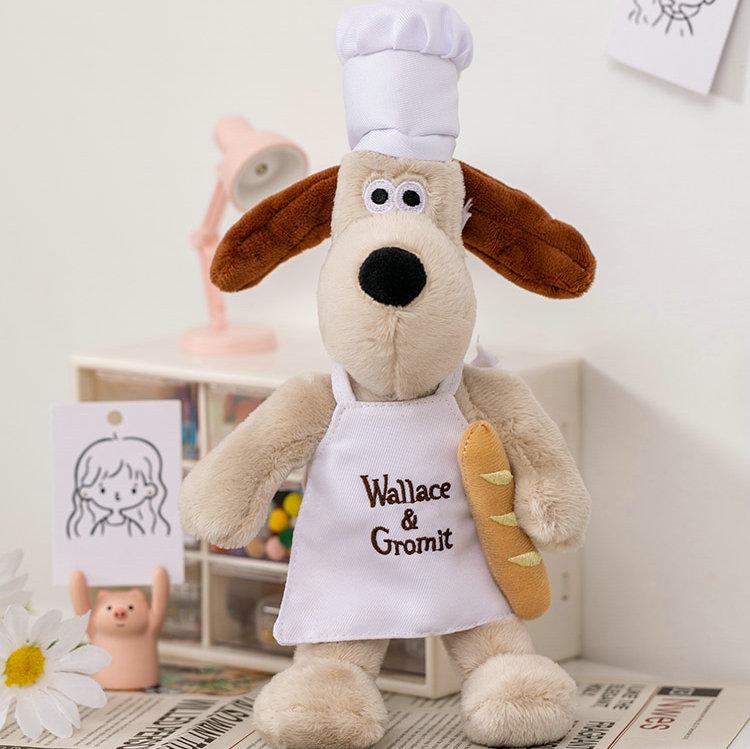 

Cute Chef Dressing Dog Plush Toy Striped Sweater Christmas Gift for Kids Puppy Plushie Birthday Present about 20cm dog