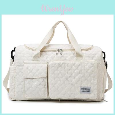 Large Capacity Lightweight Nylon Travel Bag With Shoe Compartment For