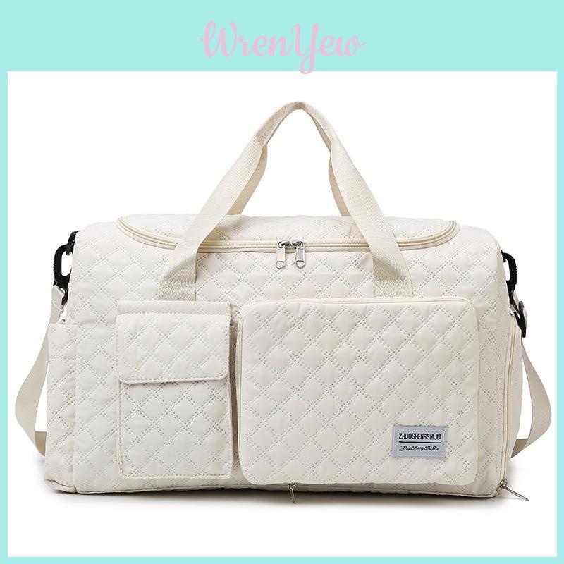 Large Capacity Lightweight Nylon Travel Bag With Shoe Compartment For