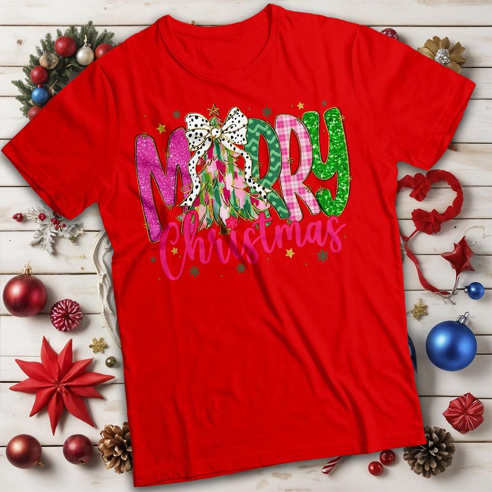 Unisexs and Unisexs Merry Christmas Tree TShirt Tee MC S